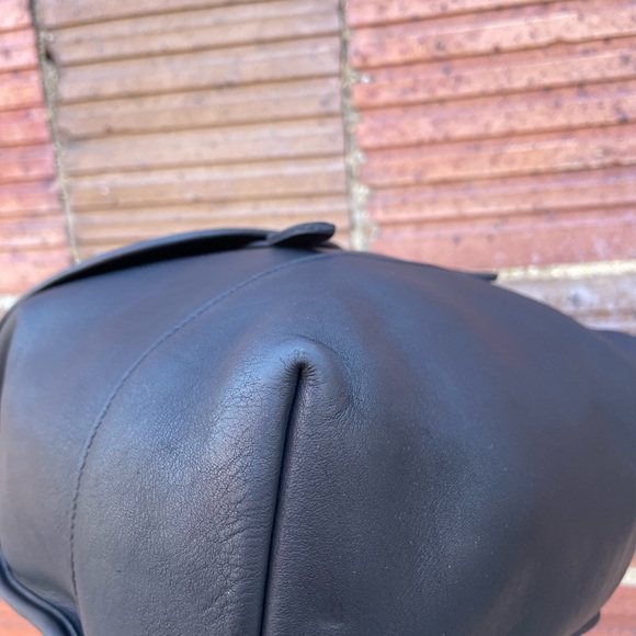 Vintage Coach 9791 Black Leather Backpack The Daypack Style Rucksack Drawstring. - Picture 12 of 16